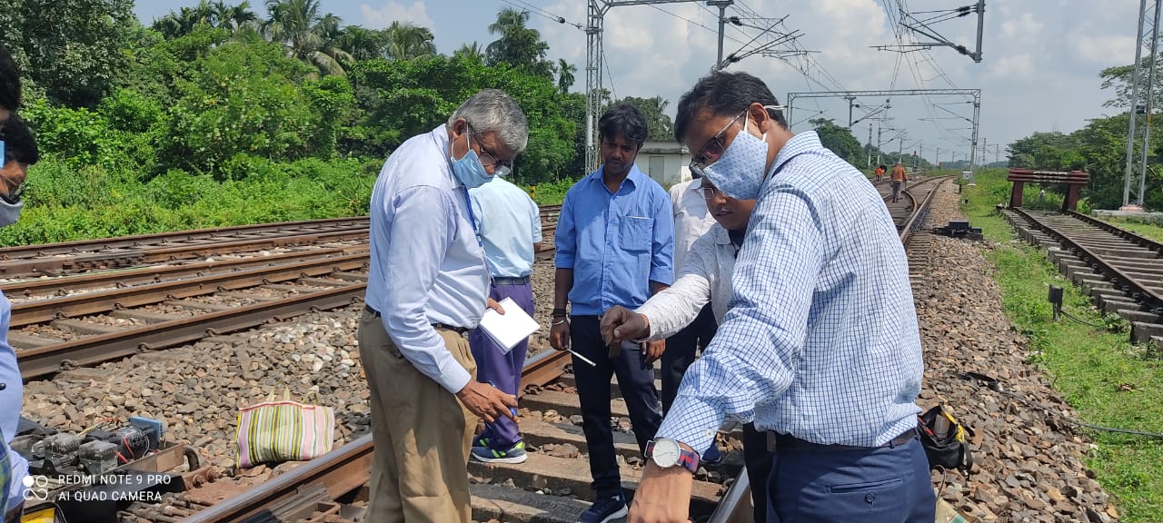 BPPL team members and railway representatives inspecting track infrastructure