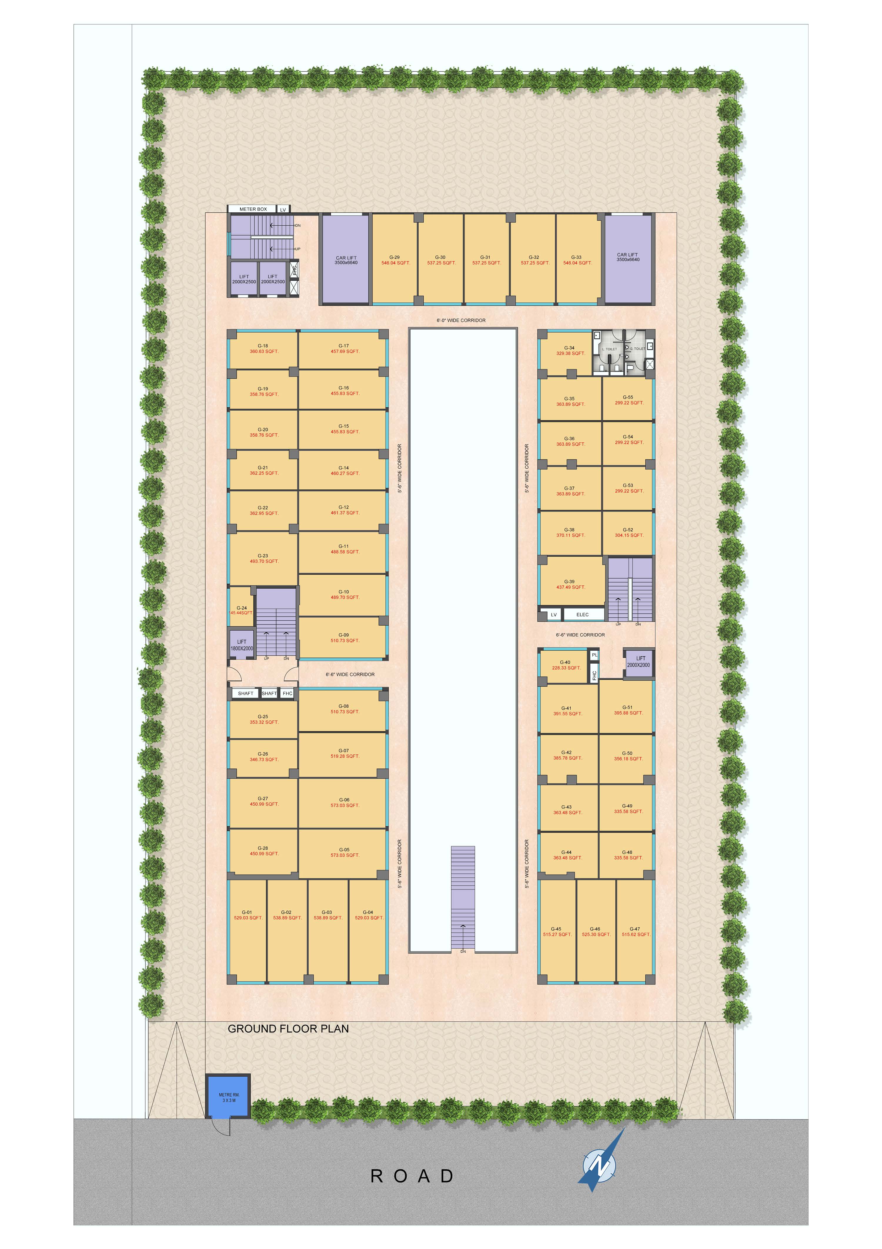 Supplied Delta Square ground floor floor plan